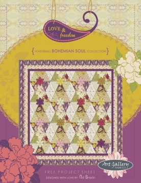 Love & Freedom Quilt by Pat Bravo