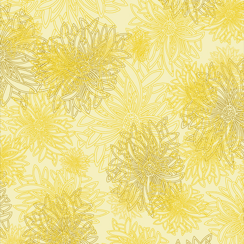 yellow floral quilting cotton fabric