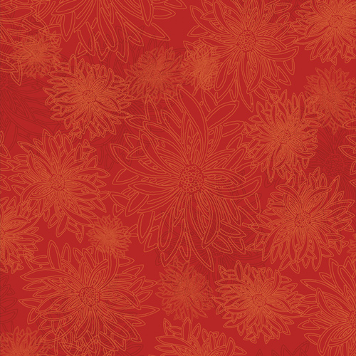 red floral quilting cotton fabric