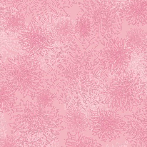 Pink floral quilting cotton fabric