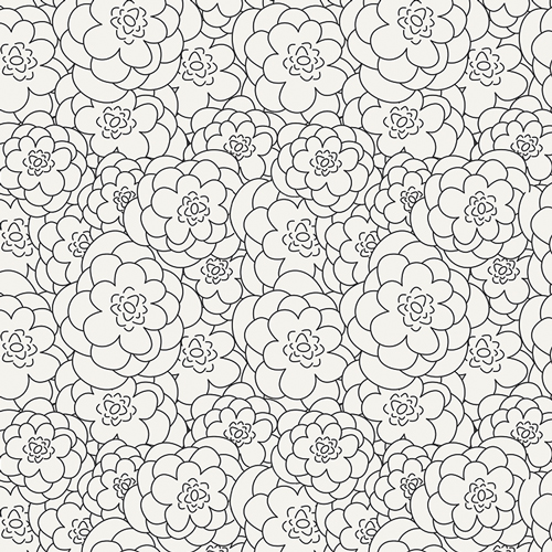 Black and white floral fabric