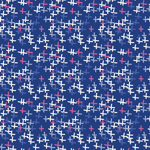 A modern fabric print of tiny-cross galore
