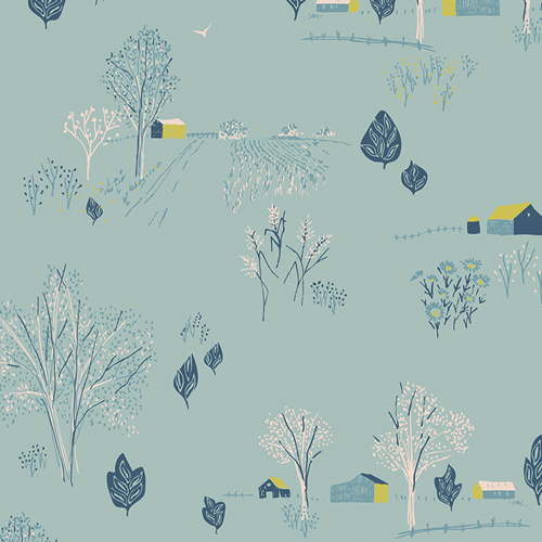 countryside fabric, quilting cotton