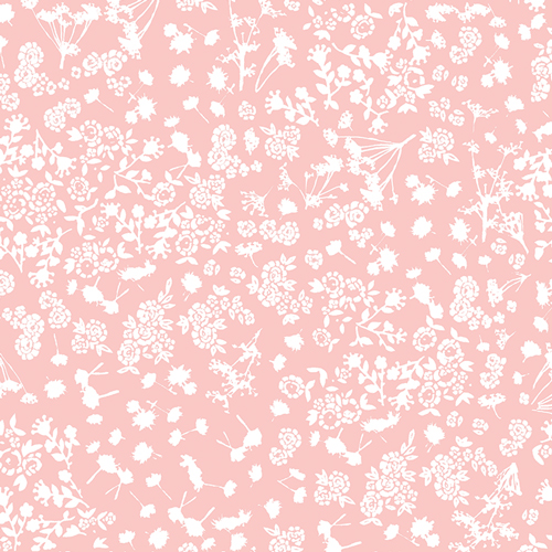 dense pink floral fabric, quilting cotton