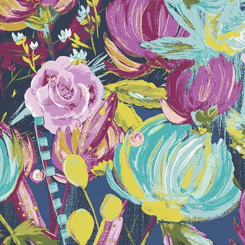 painterly floral fabric