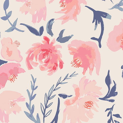 watercolor floral fabric
