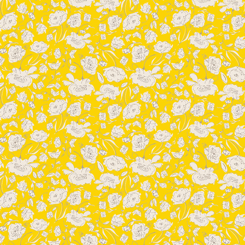 ditsy yellow floral fabric, quilting cotton