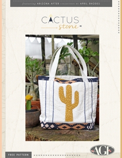 “Cactus Stone” Free Tote Bag Pattern designed & from Art Gallery Fabrics