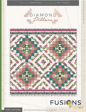 Diamond Pillars Free Quilt Pattern by AGF Studio