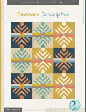 Timeworn Inscription Quilt by Pat Bravo
