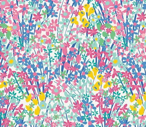 premium cotton by the yard West Palm Collection by Katie Skoog for Art Gallery Fabrics Flamingo Field Pearl quilting cotton