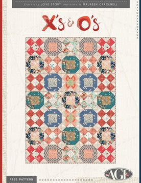 X's and O's Free Quilt Pattern by Maureen Cracknell