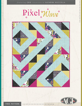 Pixel Wave Free Quilt Pattern by AGF Studio