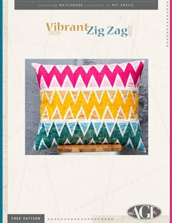 Vibrant Zig Zag Pillow Instruction by AGF Studio