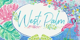 West Palm Fabric Banner by Katie Skoog