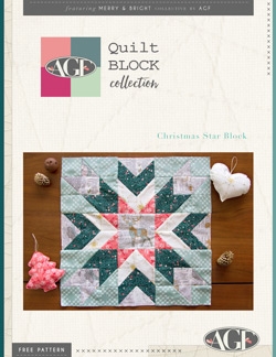 Christmas Star Quilt Block Tutorial by AGF Studio