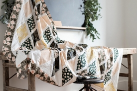 Her &amp; History Fabric by Bonnie Christine Quilt