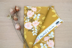 Her &amp; History Fabric yellow pink floral