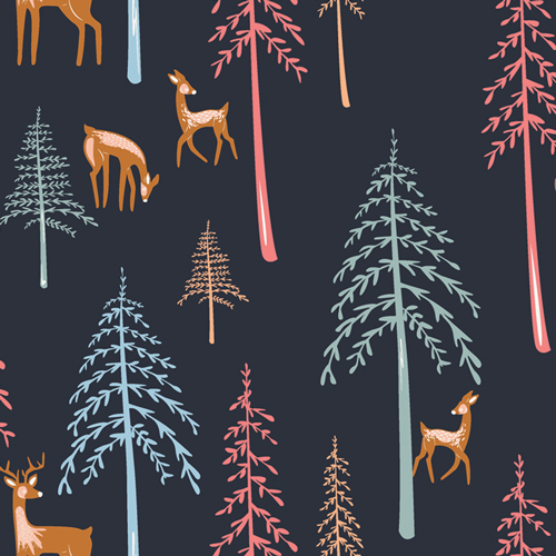 Little Forester Fabric Collection Deer Woods Quilting Cotton