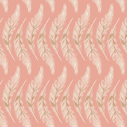 Homebody Fabric Collection Pink Feathers Quilting Cotton