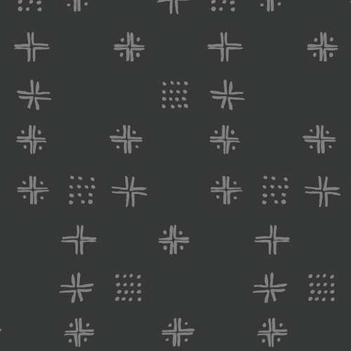 Kismet Fabric Collection Black Cross Quilting Cotton