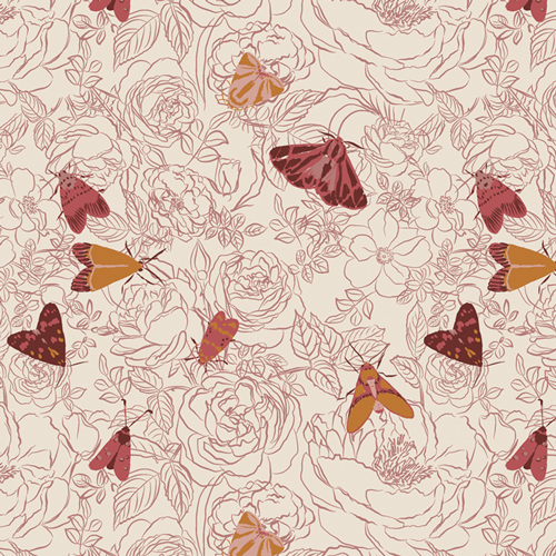 Kismet Fabric Collection Moths Quilting Cotton