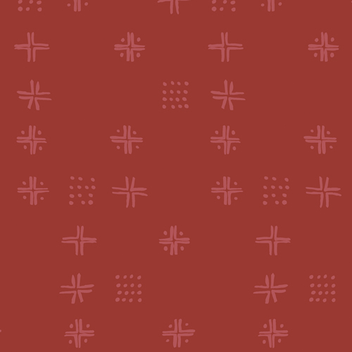 Kismet Fabric Collection Red Crosses Cotton