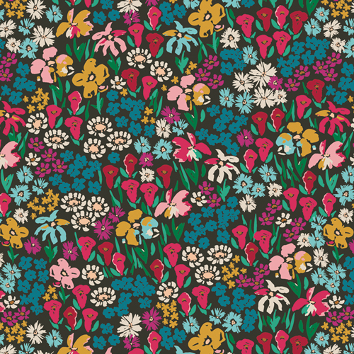 Flower Society Colorful Liberty Ditsy Quilting Cotton Fabric