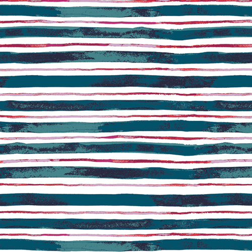 Striped Quilting Cotton Fabric Gestural Lines