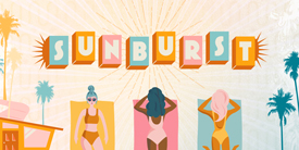 Sunburst banner logo