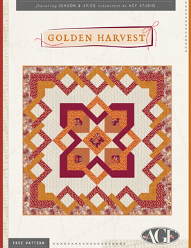 Golden Harvest Show Quilt Pattern by AGF Studio