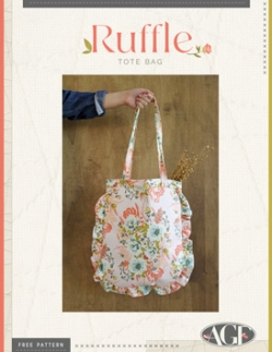 Ruffle Tote Bag Sewing Tutorial with Bearaby - The Bright Blooms