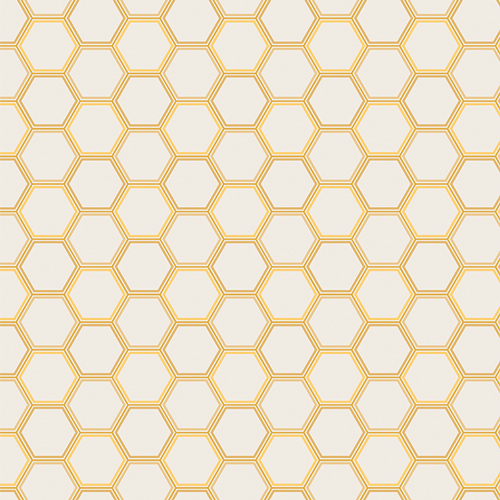 Yellow Honeycomb fabric