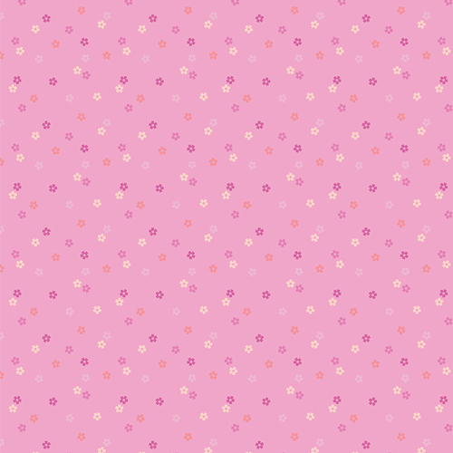 Retro Pink Flower Fabric