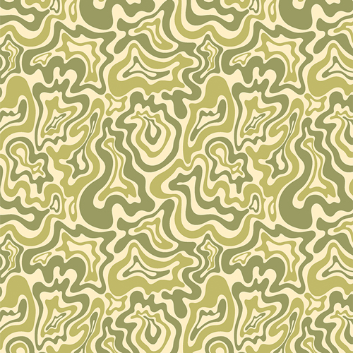 Retro Swirl Green Fabric