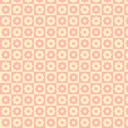 Retro Flower Pink Fabric